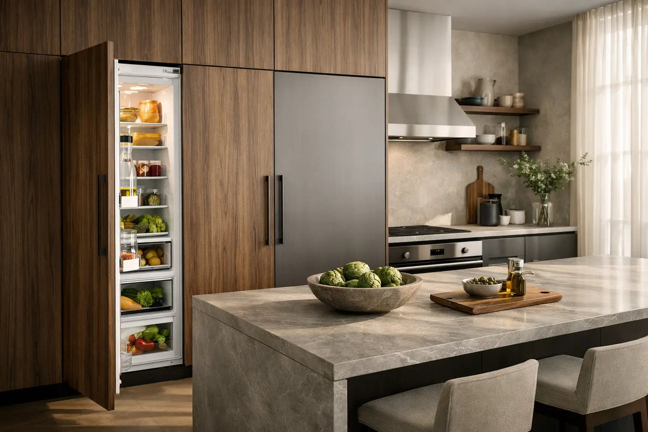 Refrigeradores integrables de lujo en cocina