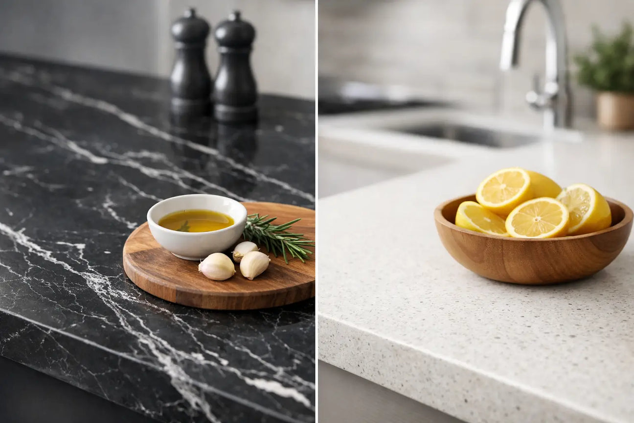 Porcelánico o cuarzo para tu mesón