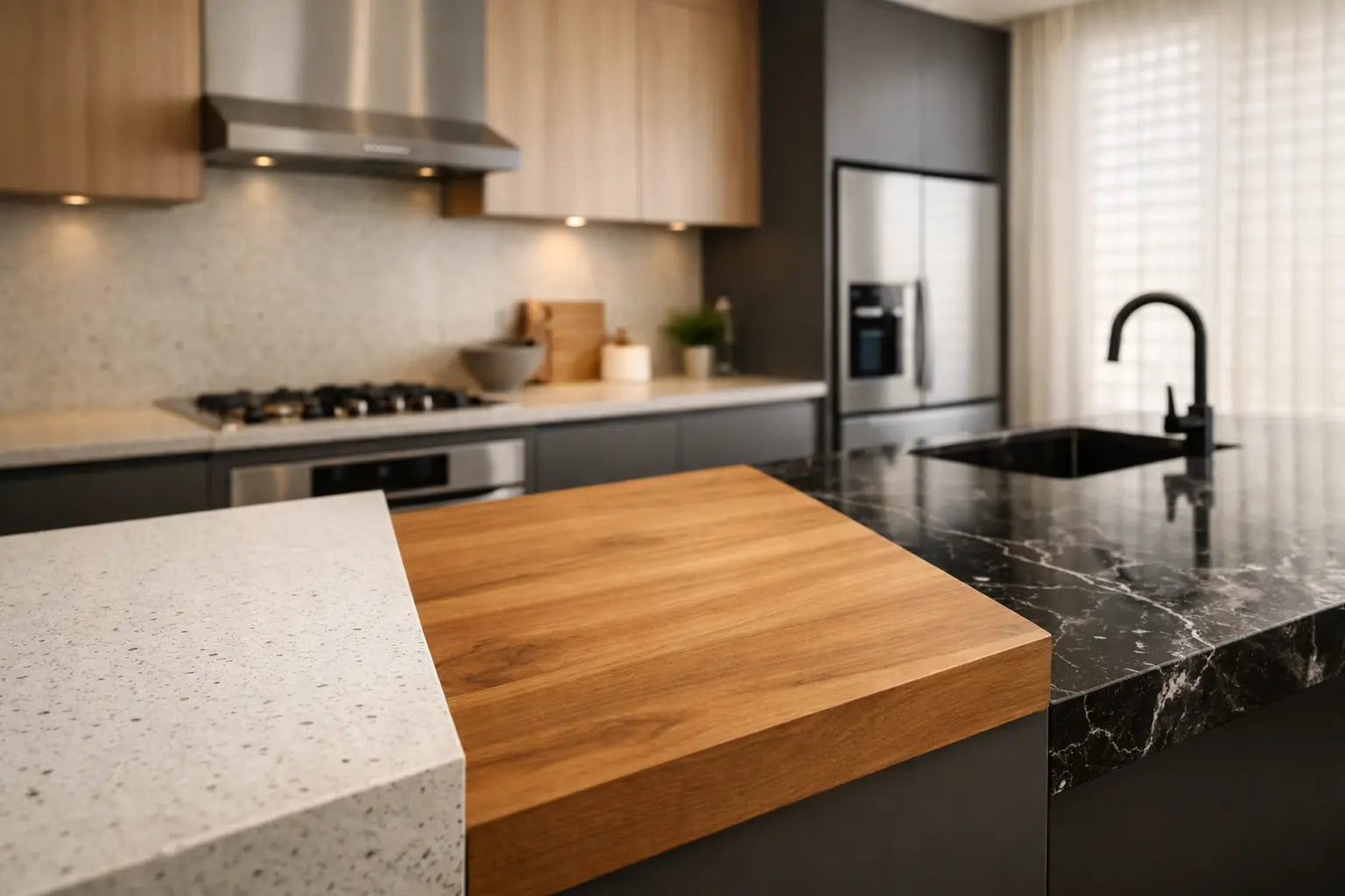 Qué materiales son mejores para mesones de cocina