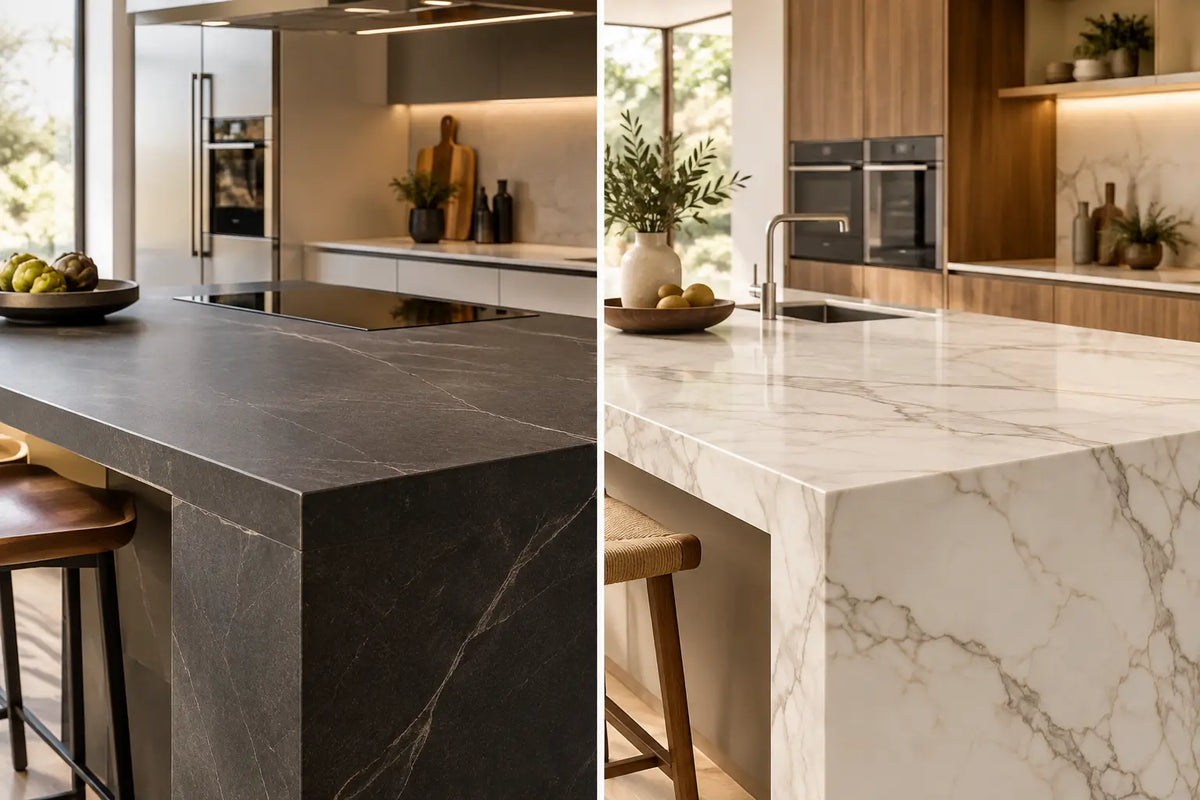 Diferencia entre Dekton y mármol en cocina