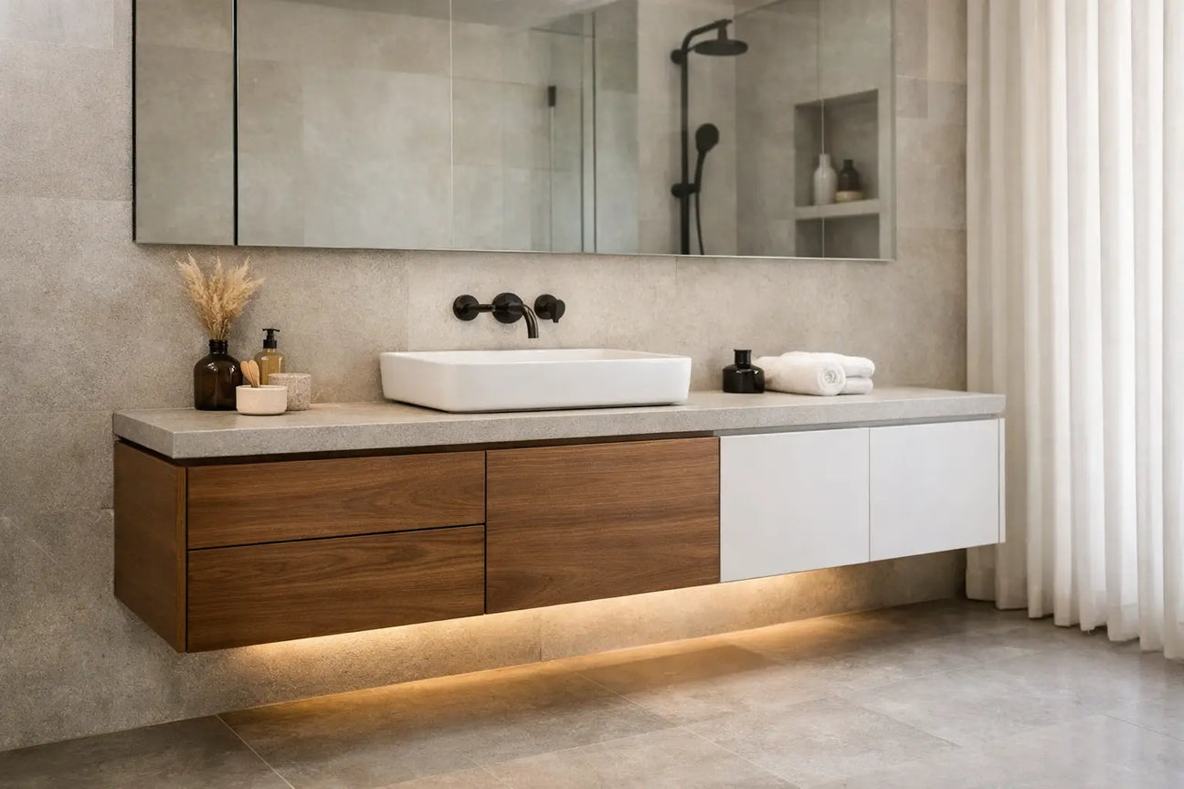 Muebles de baño flotantes modernos a medida