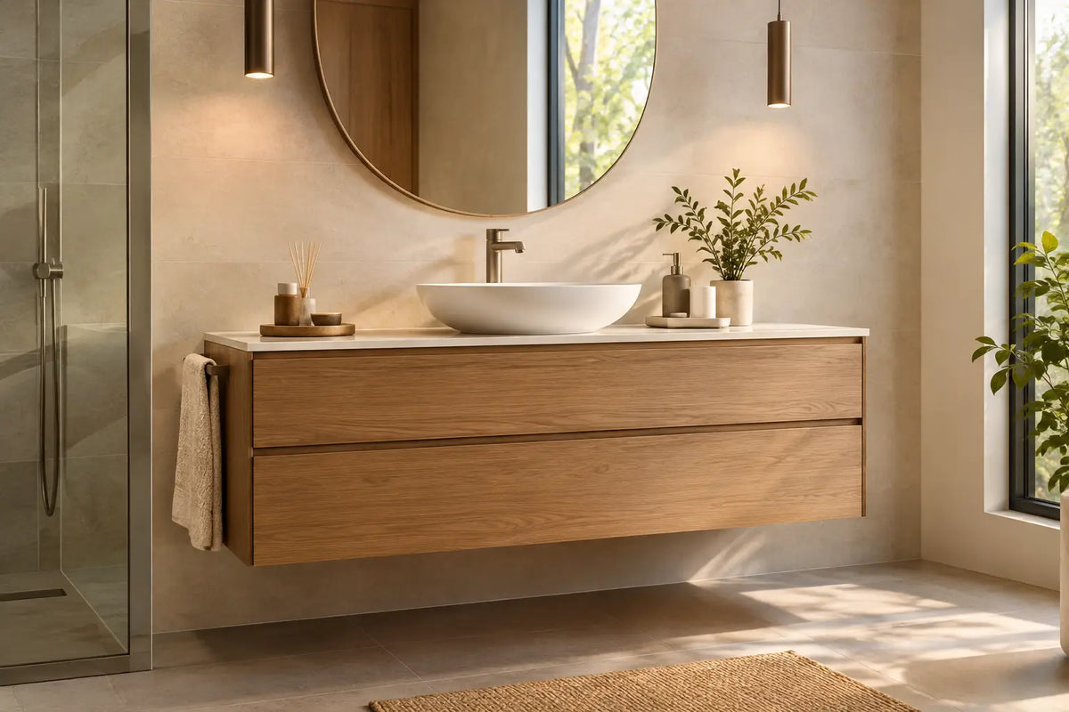 Cómo elegir un mueble de baño flotante en madera