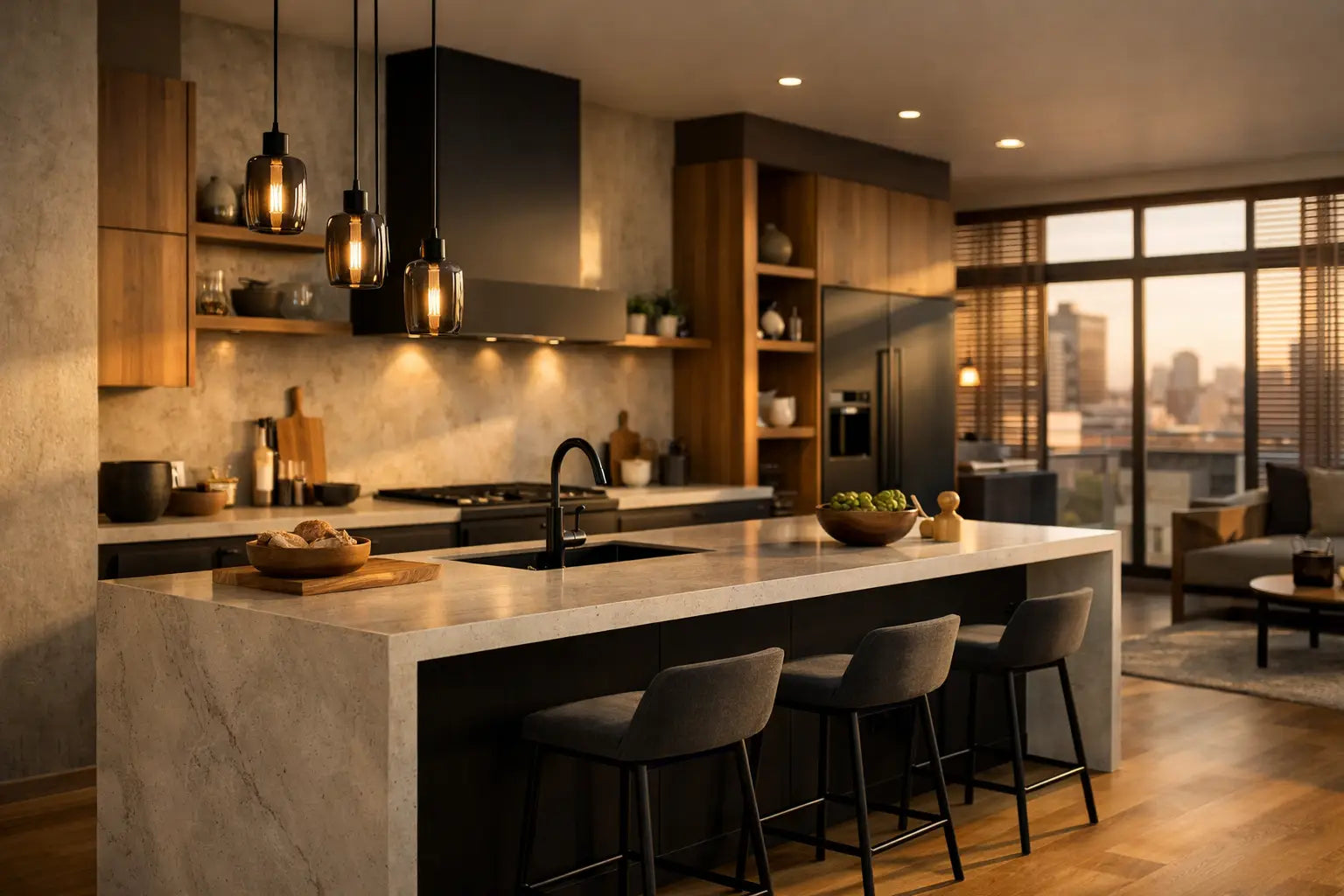Cocinas tipo loft modernas que sí funcionan