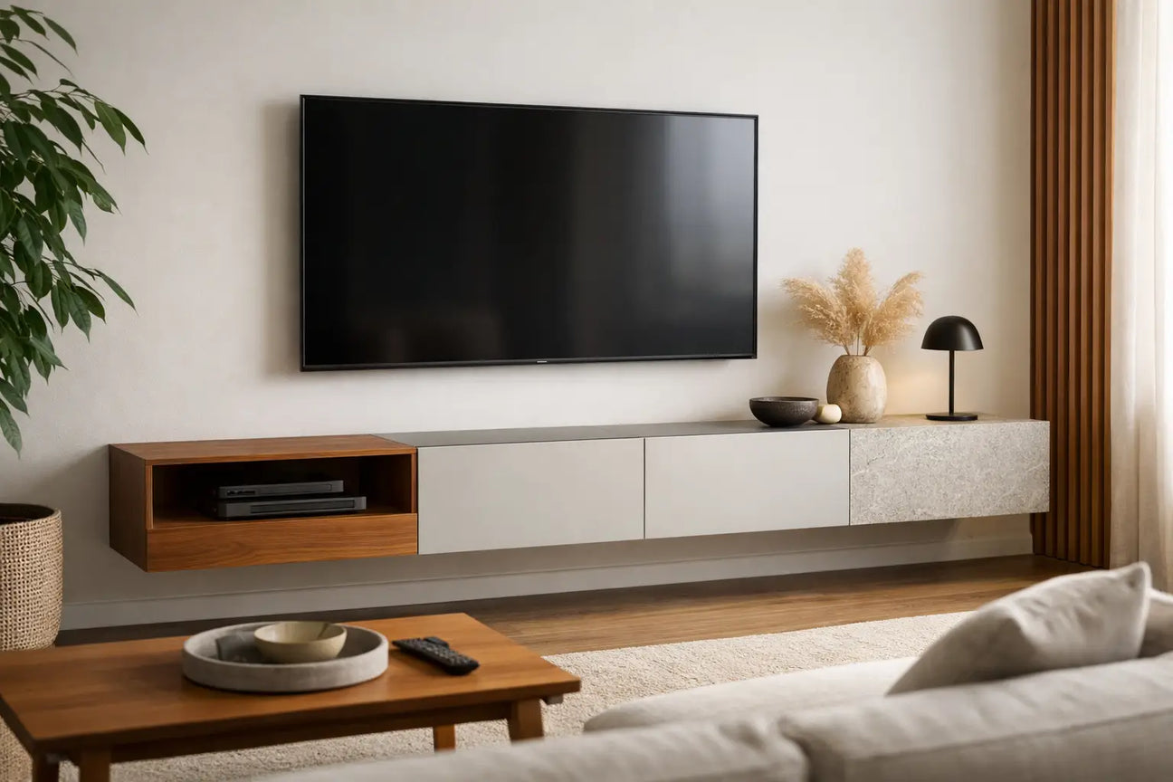 12 ideas de muebles de TV flotantes