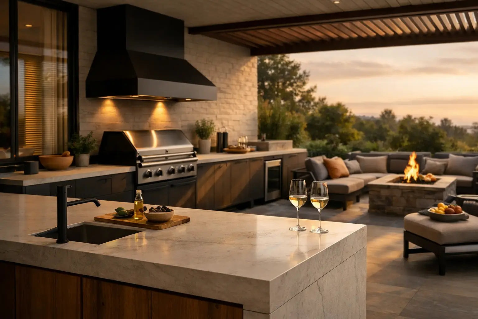 Inspiración para zonas BBQ exteriores con estilo