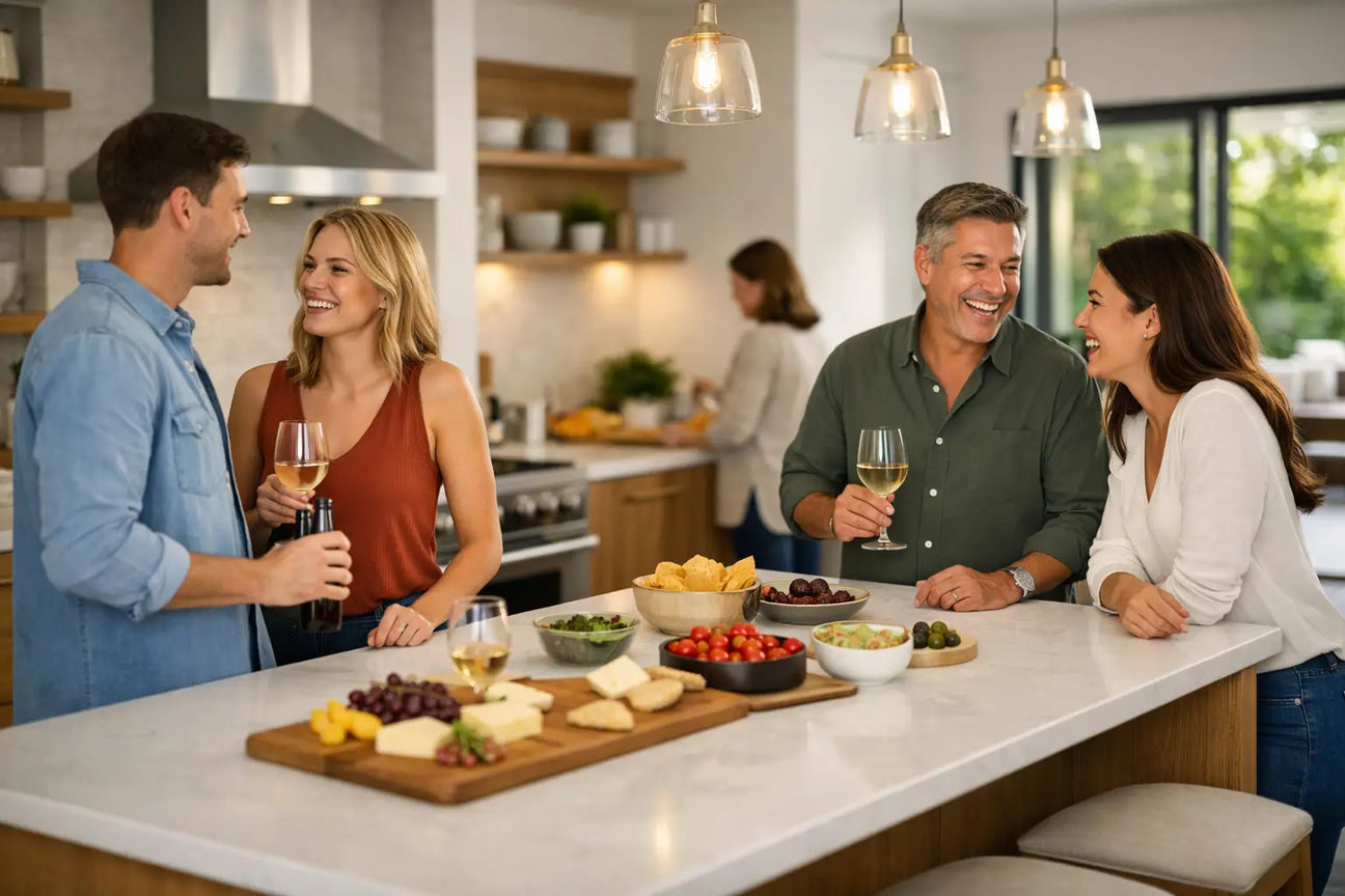 Cocina con isla para socializar en casa