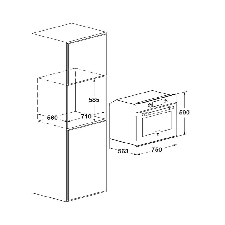 Horno Electrico multifunción de 75 cm Fulgore Milano