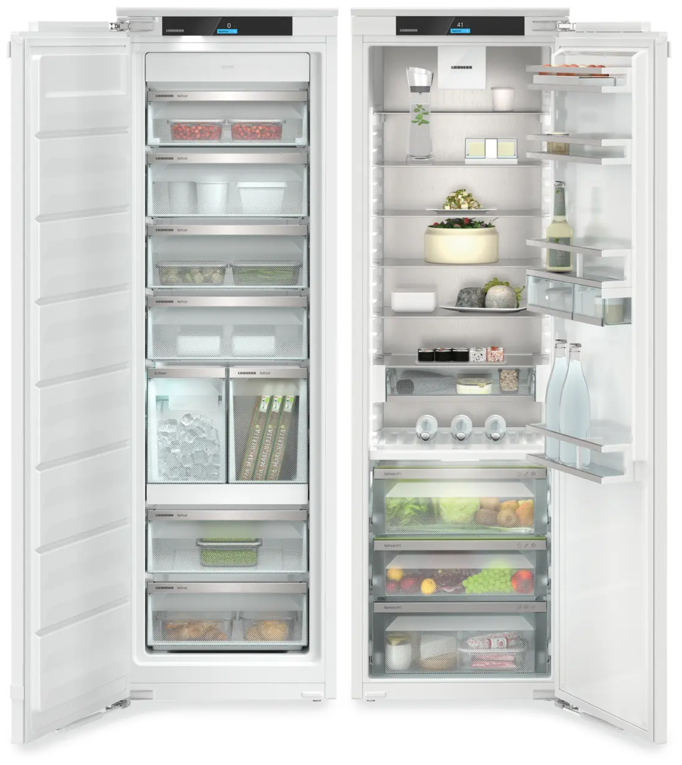 Congelador integrable 60 cms + Refrigerador integrable 60 cms Liebherr