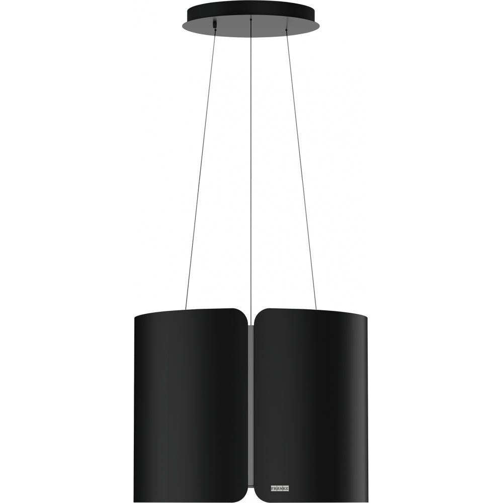 Campana de isla colgante Franke Smart FSMS F42 negra con cables y soporte de techo